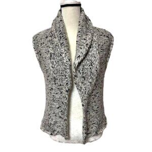 Ann Taylor Loft Gray Mohair Chunky Knit Open Sleeveless Vest Size S #2043